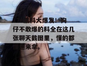 17c黑料大爆发！狗仔不敢爆的料全在这几张聊天截图里，懂的都懂速来拿。